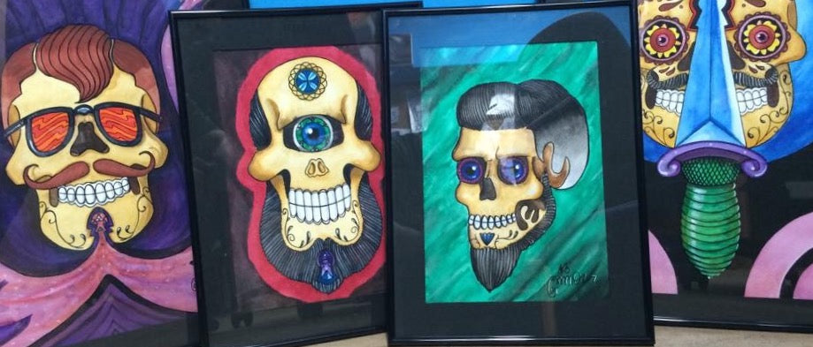 Algunas pinturas de la Expo Vanity Skulls
